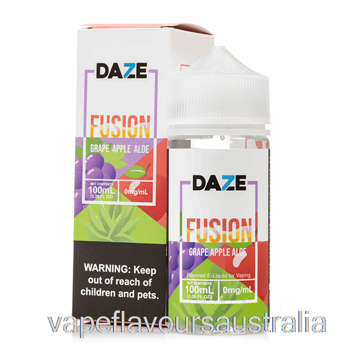 Vape Nicotine Australia Grape Apple Aloe - 7 Daze Fusion - 100mL 6mg